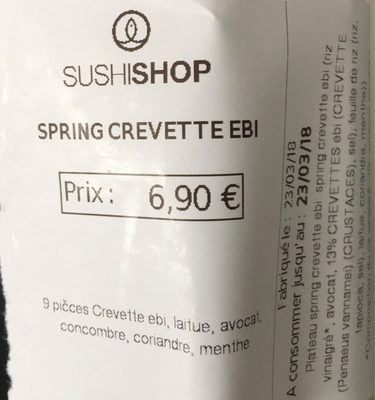 Spring crevette front packaging