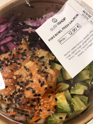 Poke bowl fresh salmon