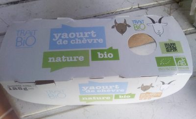 Yaourt de chèvre nature bio front packaging