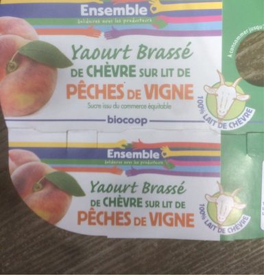 Yaourt brassé de pêche de vigne
