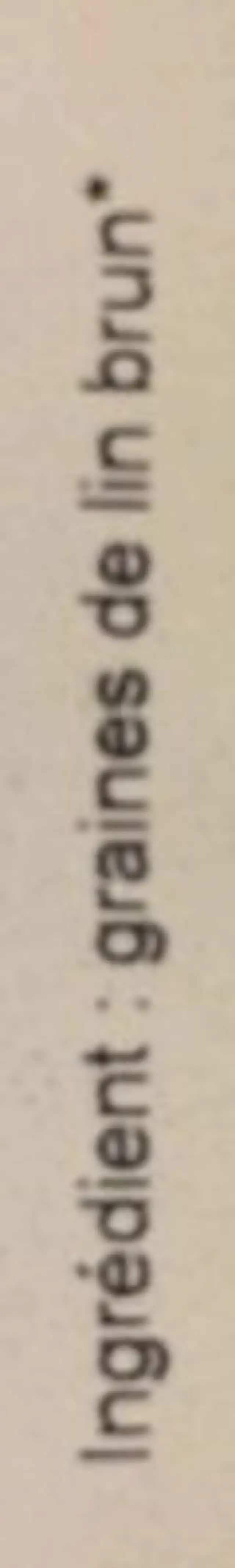Lin brun ingredients label
