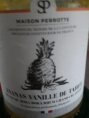 Confiture ananas vanille de tahiti front packaging
