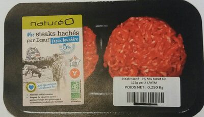 Mes steaks hachés pur boeuf 5% front packaging