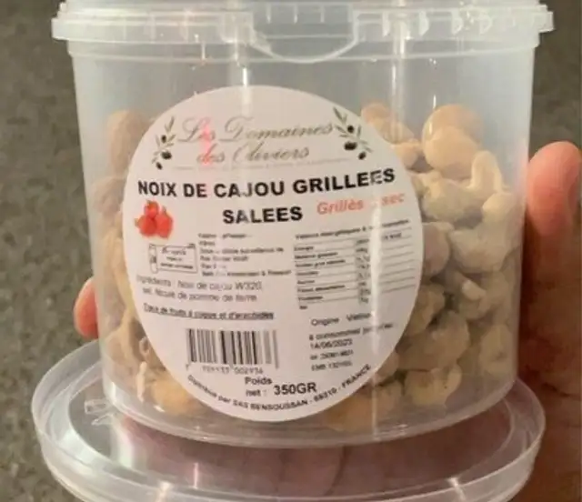 Noix de cajou grillees salees