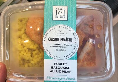 Poulet basquaise au riz pilaf