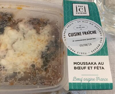 Moussaka au boeuf et feta front packaging