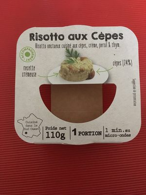 Risotto aux Cèpes front packaging