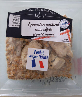 Épeautre cuisiné aux Cèpes et Poulet mariné