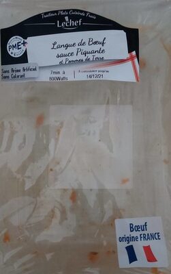 Langue de bœuf sauce piquante et pommes de terre