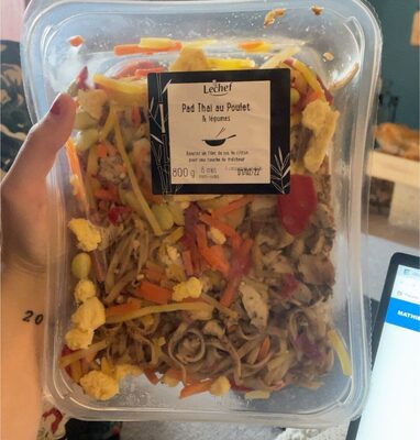 Pad thai poulet et legumes front packaging