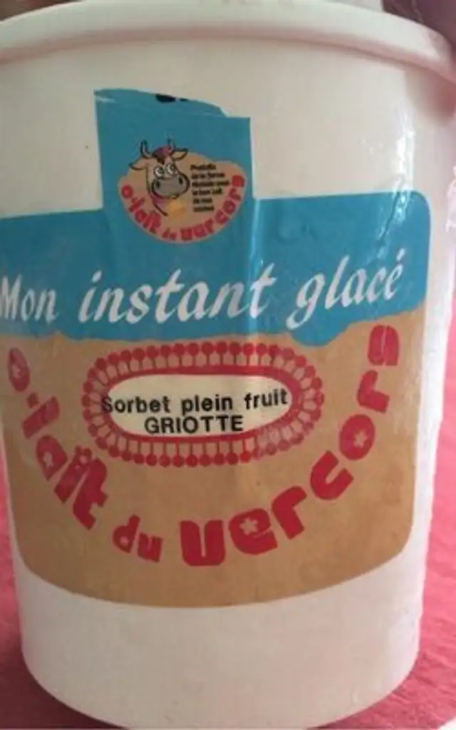 Sorbet plein fruit griotte