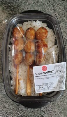 Box brochette de boulette de poulet front packaging