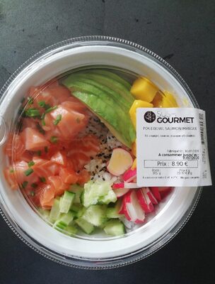 Poke bowl saumon mangue front packaging