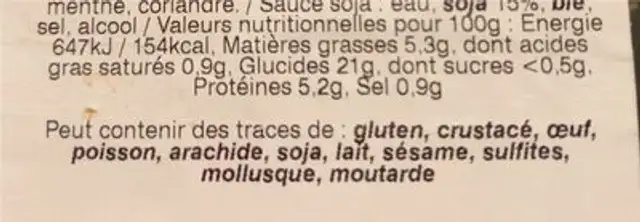 Box fetes des meres nutrition facts table
