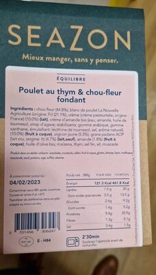Poulet au thym & chou fleur fondant