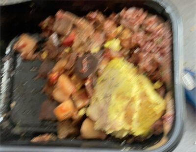 Poulet mariné, aubergines & riz rouge bio