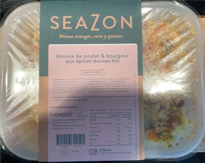 Émincé de poulet & boulgour aux épices douces bio