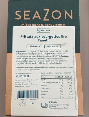 Frittata courgettes aneth