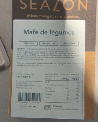 Mafé de legumes