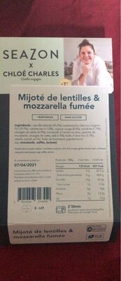 Mijoté de lentilles & mozzarella fumée