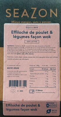 Effiloché de poulet et légumes façon wok