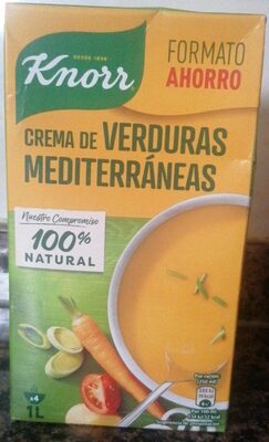 Crema de verduras mediterráneas front packaging