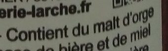Bierre de bourgogne blonde ingredients label