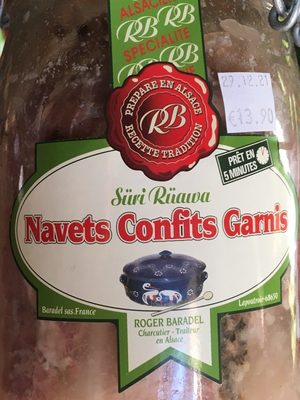 Navets confits garnis