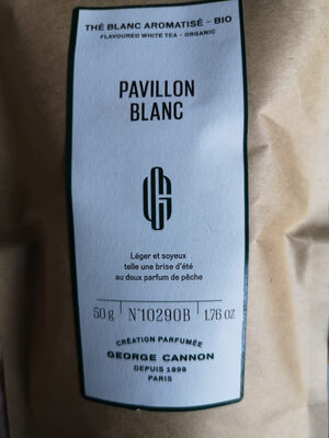 Thé blanc aromatisé front packaging