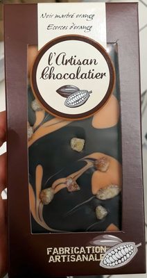 Noir marbré orange Écorces d'orange