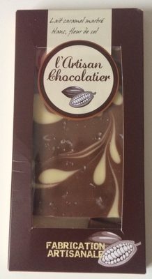 Lait caramel marbré blanc, fleur de sel