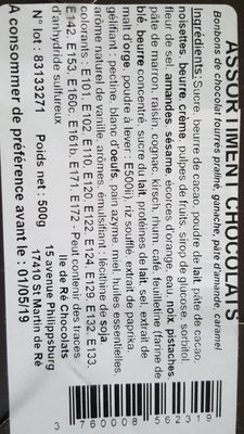 Assortiment chocolats