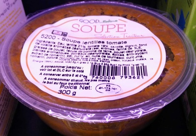 Soupe lentilles tomates