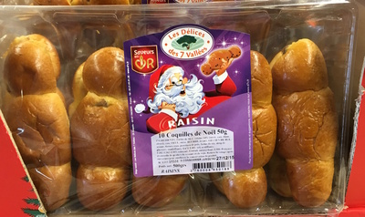 Coquilles de Noël Raisin