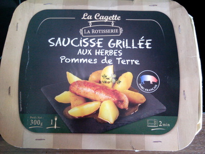 Saucisses grillées aux herbes pommes de terre