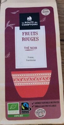 Thé noir au fruits rouges front packaging