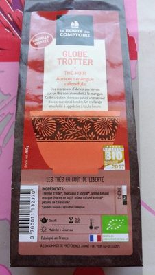 Thé noir abricot mangue calendula front packaging