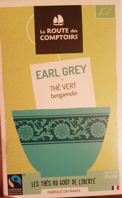 Earl Grey thé  vert front packaging