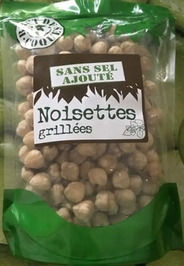 Noisettes grillés front packaging