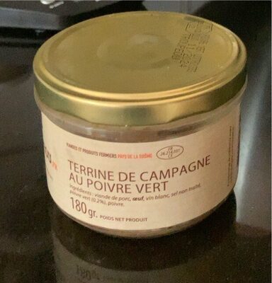 Terrine de campagne au poivre vert front packaging