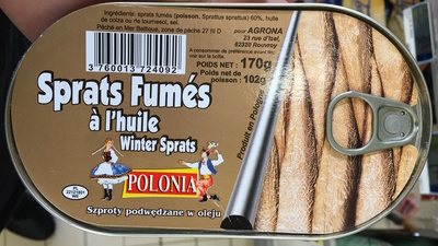 Sprats fumés à l'huile