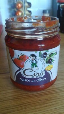 Sauce aux olives front packaging