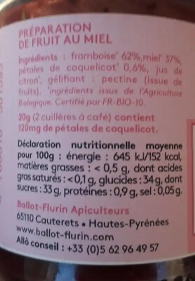 relaxation nutrition facts table