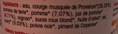 soupe ingredients label