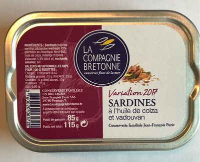 Sardines à l'huile de colza et vadouvan