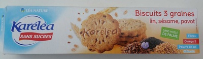 Karéléa - Biscuits 3 graines - Lin, sésame, pavot