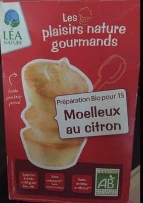 Moelleux au citron front packaging