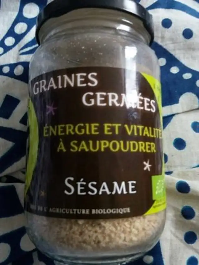 Graines germées sésame front packaging
