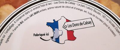 Oreillettes sucrées ingredients label