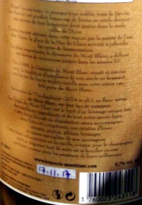 La Triple ingredients label
